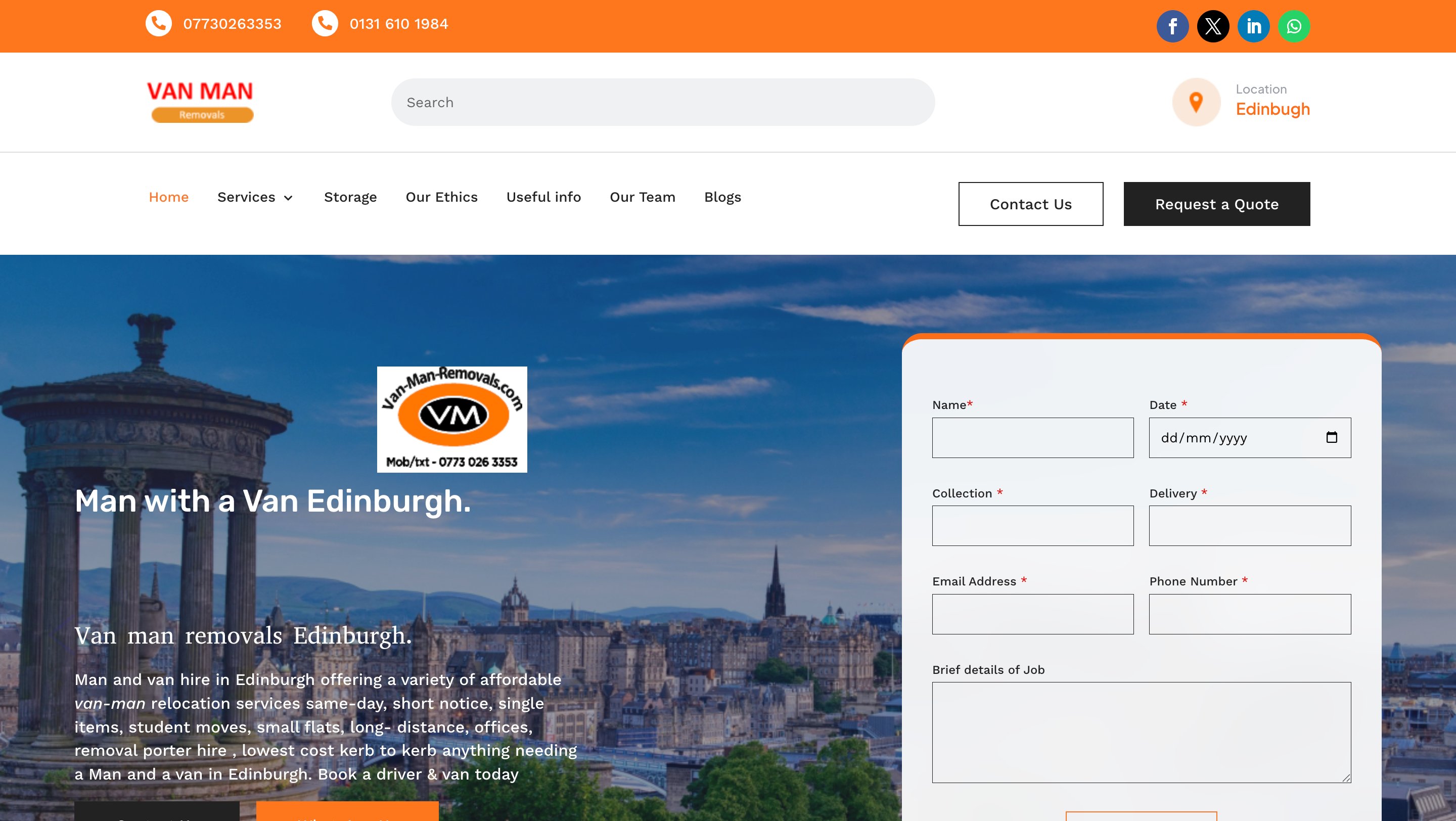 Van Man Removals Edinburgh